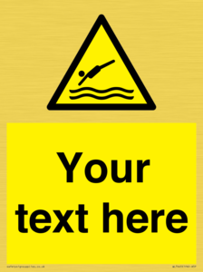 Custom Warning diving area